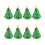 8 Stuks Gekleurde Plastic Kerstboom Speelgoed 5