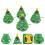8 Stuks Gekleurde Plastic Kerstboom Speelgoed 10
