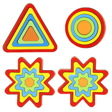 12 Pcs Lärospel Geometriska Figurblock Barns Kognitiva Brädspelslek