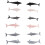 12Pcs Mini Simuleringsdelfinmodeller Plast Utbildningsmodell 10