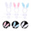 6 Set Kostymtillbehör Öron, Huvband, Slip 8