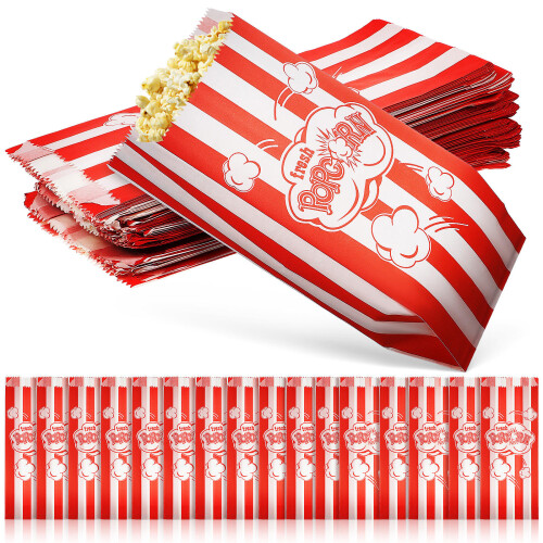 100 Pcs Majsäckar Med Randigt Brevmönster För