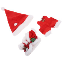 1 Set Juldockor Kläder: Santa Kostym Kompatibel Labubu 1 2 3