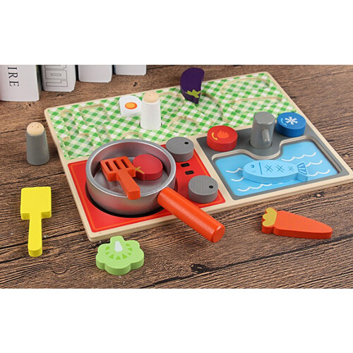 Kitchen Pretend Cooking Wares Köksverktyg Simulerade Grönsaker 1