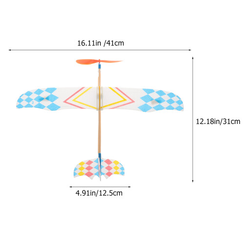 6Pcs Enkelt Flygplanmodell Gummibanddrivet Glidflygplan 2