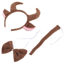 3Pcs Barn Tecknad Serie Kostym Huvudband Slips För Cosplay