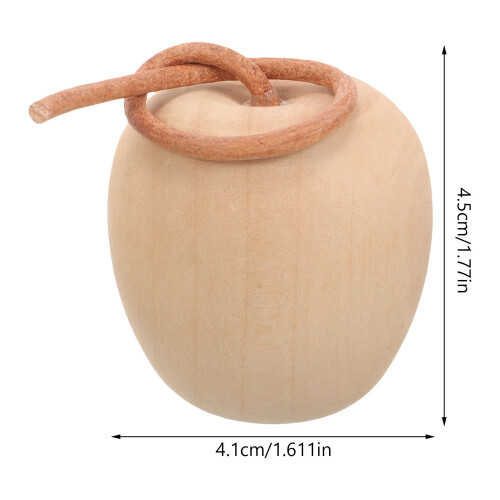 5Pcs Trääpple Miniatyrmålning Ofärgat Äpple Tillbehör 2