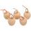 5Pcs Trääpple Miniatyrmålning Ofärgat Äpple Tillbehör 11