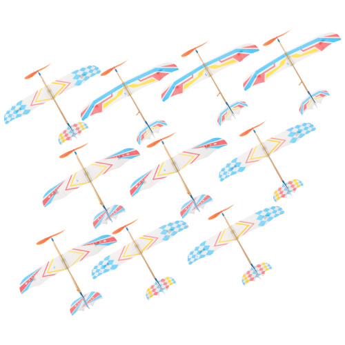 10Pcs Gummibanddriven Flygplan Leksak För Barn