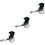 3Pcs Simulation Jinrikisha Modell Retro Desktopdekoration 5