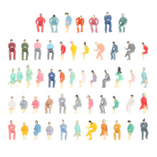 100Pcs Mini Människomodeller Plastfigurer Mikrolandskap Rekvipage