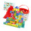 Holzbausteine, buntes Alphabet in Fassform, 4