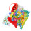 Holzbausteine, buntes Alphabet in Fassform, 8