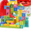 Holzbausteine, buntes Alphabet in Fassform, 6