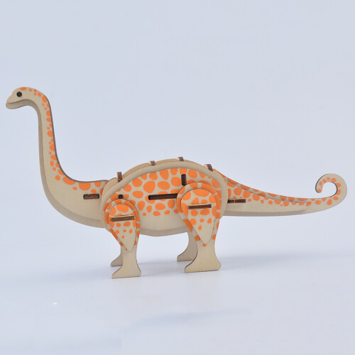 3D Träpussel Dinosaurier Lekgods För Barn 2