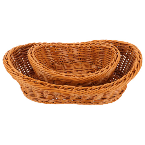 2 Unidades Cestas De Pão De Sintético Cestos Para 2