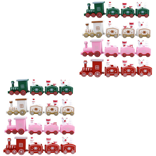 8 Delar Jul Miniatyr Tåg Leksak För Barn 2