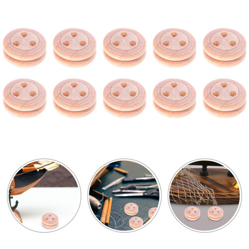 20Pcs Trätrissa Barns Träfartyg Mini 8Mm 2