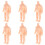 20Pcs Mini Plastdockor Kroppsaccessoarer Tjocka Kroppar Diy 1