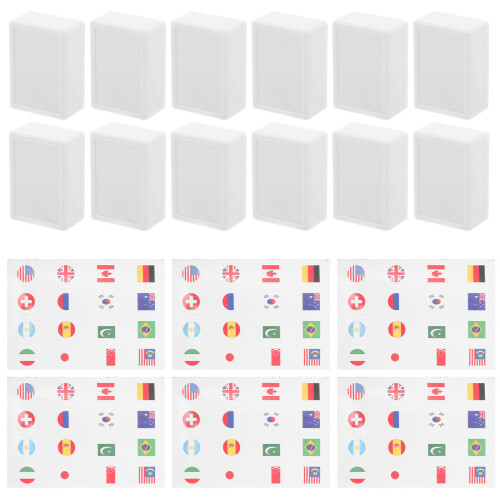 65 Delar Mahjong Plattor Och Världsflaggor