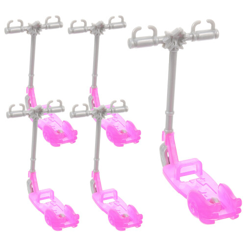 5Pcs Simulerade Scooters Dockor Mini Modell Leksak Tillbehör 1
