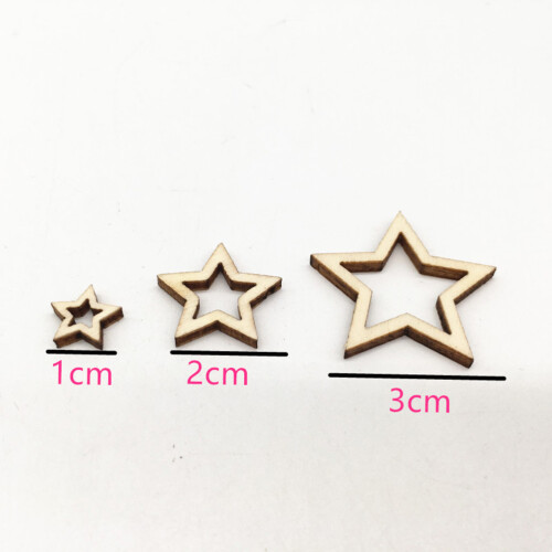 200Pcs Star Träbitar DIY Lärospel Graffiti Leksaker För Barn 1