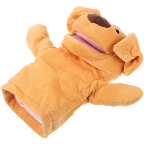 Dog Handpuppet Lärande Handpuppet Berättande Handpuppet