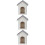 3 Casa In Legno Miniatura Decorativo Per 8