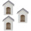3 Casa In Legno Miniatura Decorativo Per 7
