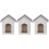 3 Casa In Legno Miniatura Decorativo Per 4