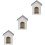 3 Casa In Legno Miniatura Decorativo Per 5