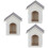 3 Casa In Legno Miniatura Decorativo Per 6