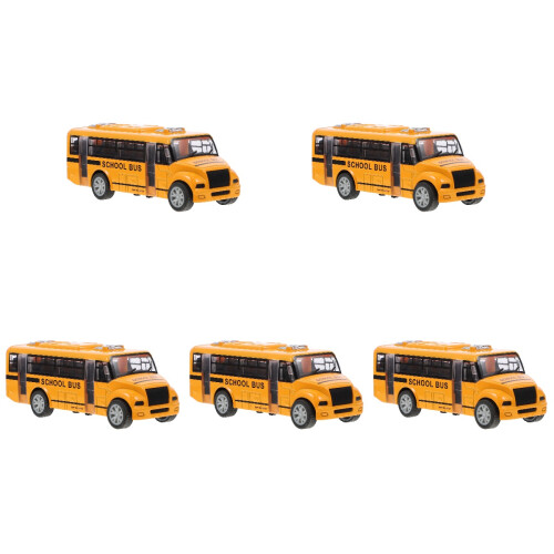 5 Delar Mini Skolbuss Leksak För Barn 2