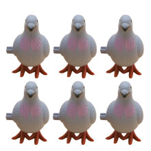6Pcs Tecknad Leksak Snurrupp Simulerad