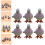 6Pcs Tecknad Leksak Snurrupp Simulerad 4