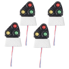 4Pcs Mini Luminösa Trafiksignaler Sandbordsdesign Dekorationsmodell