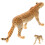 3Pcs Simulation Leopard Figurin Plast Modell Barns Leksak 1