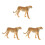 3Pcs Simulation Leopard Figurin Plast Modell Barns Leksak 7