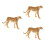 3Pcs Simulation Leopard Figurin Plast Modell Barns Leksak 2