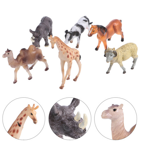 6St Djurfigurer Realistiska Modeller Heminredning 2