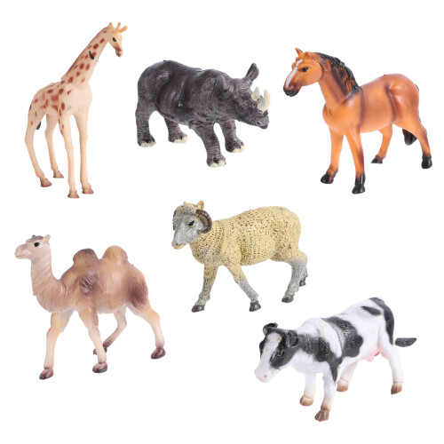 6St Djurfigurer Realistiska Modeller Heminredning 1