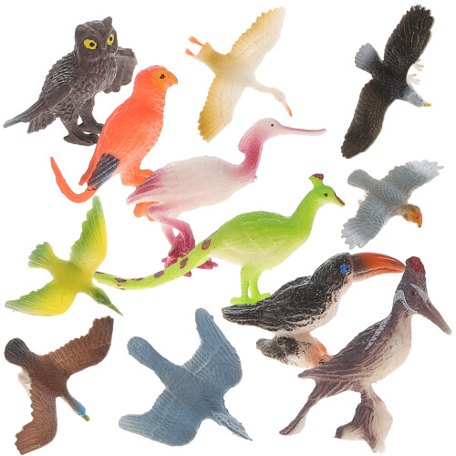 12Pcs Simulerad Vildvård Modell Realistisk Fågelfigur 2