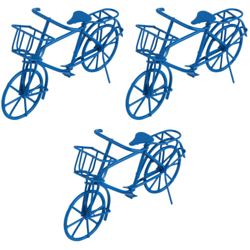 3St DIY Mini Cykelmodell Blå För Barn Lek Och Hem 2