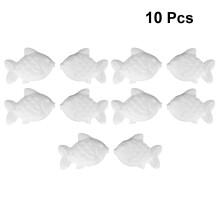 10Pcs 11Cm Lärofiskmodell För Barnmålning Vit Fiskdekoration