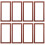 8 Stycken Miniatyr Metallfotoframe Legeringsmålning Bildframe För 7
