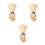 3Pcs Peruk Blond Rollspel Cosplay Huvudbonad Kostym 2