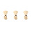 3Pcs Peruk Blond Rollspel Cosplay Huvudbonad Kostym 3