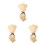 3Pcs Peruk Blond Rollspel Cosplay Huvudbonad Kostym 6