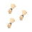 3Pcs Peruk Blond Rollspel Cosplay Huvudbonad Kostym 8