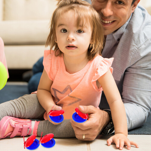 12 Pcs Finger Castanets Små Musikaliska För Barn 2